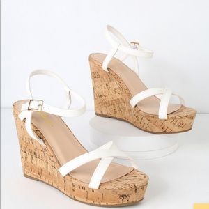 Lulus white wedges